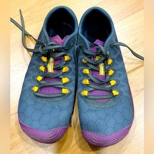Women’s Merrell J09674 Vapor Glove 3 Barefoot Running Shoes Gray Purple Size 7